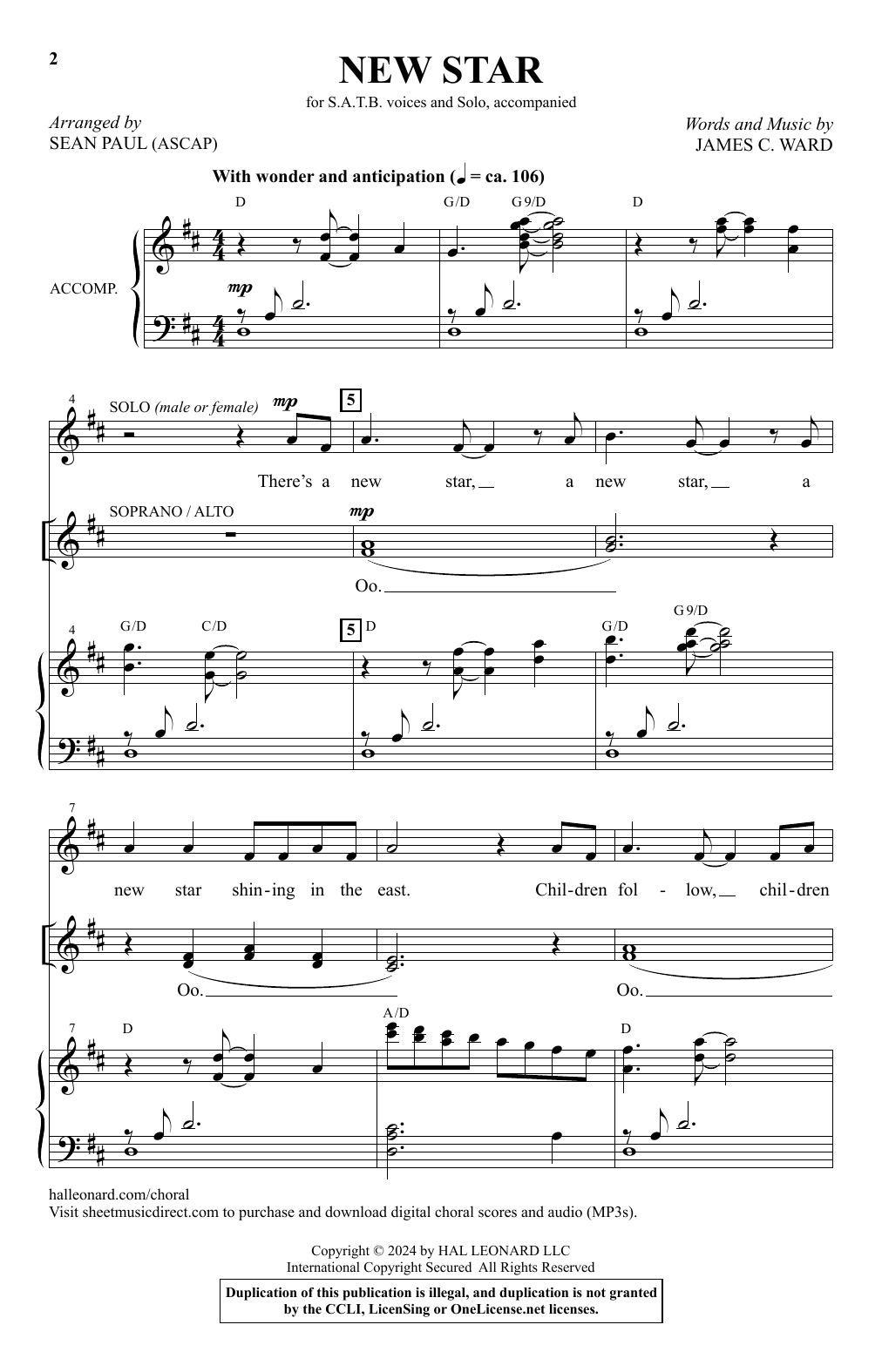 Product picture to: New Star (arr. Sean Paul)