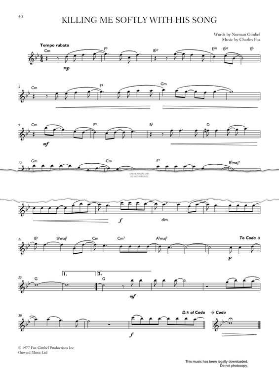 Product gallery: Page 1 of 1 Killing Me Softly, Charles Fox