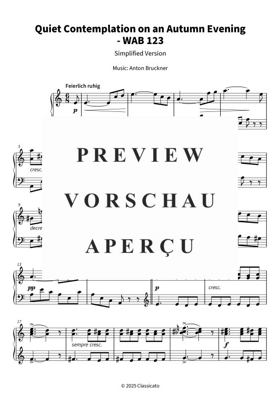 Product gallery: Page 5 of 6 Quiet Contemplation on an Autumn Evening - Simplified Version, , Piano Solo