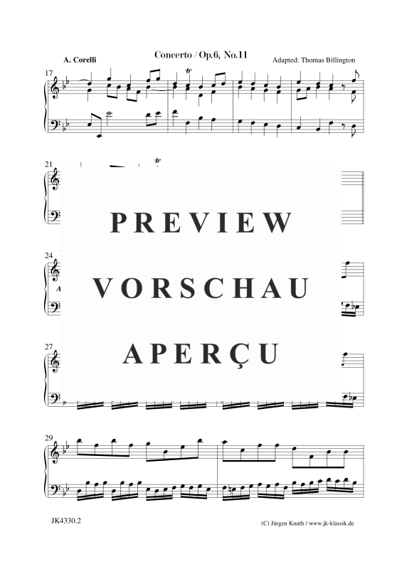 Produktgalerie: Seite 3 von 10 Concerto Op.6. No.11, , Klavier/Cembalo Solo