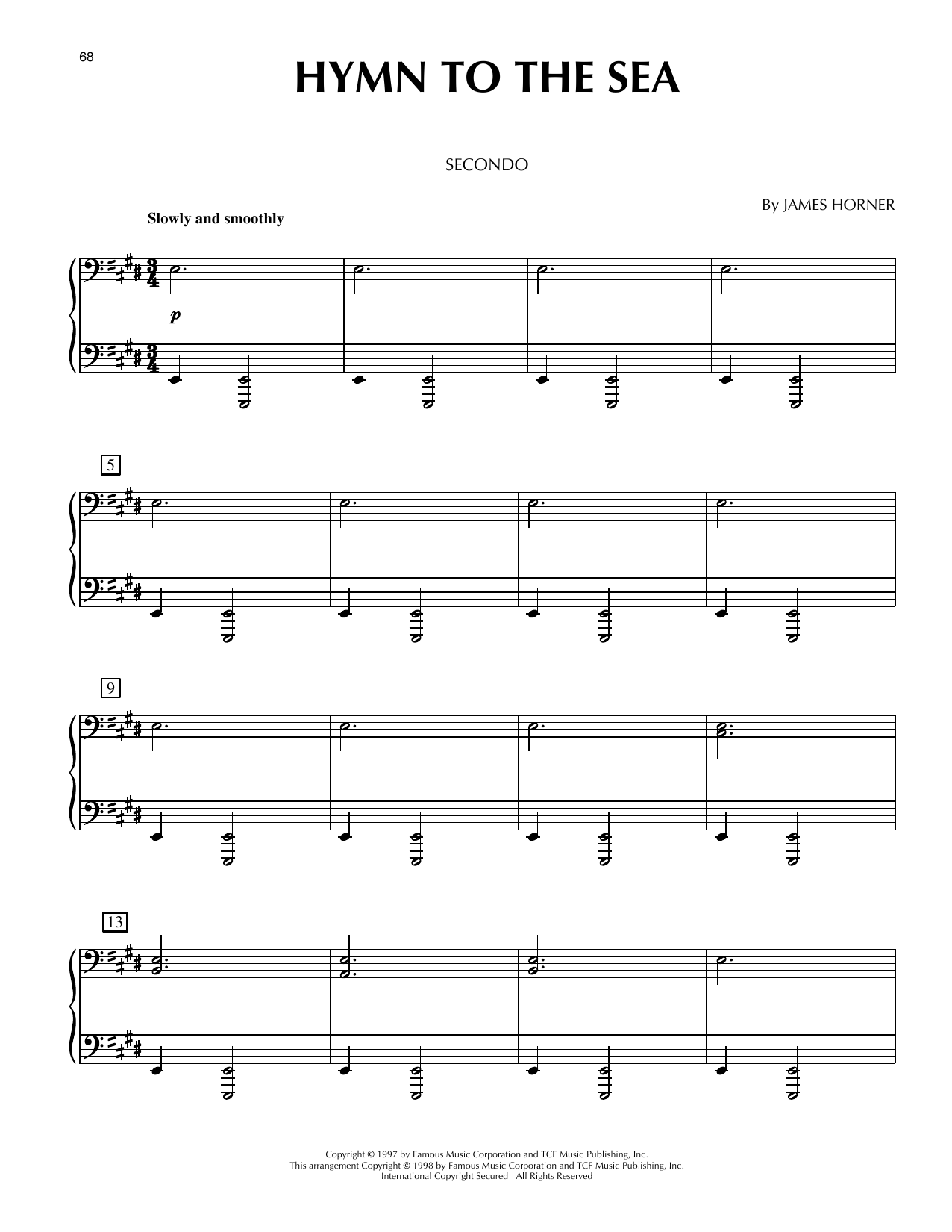Produktgalerie: Seite 1 von 1 Hymn To The Sea (from Titanic), James Horner, Klavier