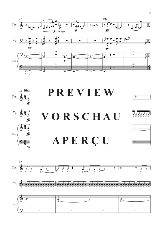 Produktgalerie: Seite 8 von 21 Lyric Trio , , (Trompete, Violoncello + Klavier)