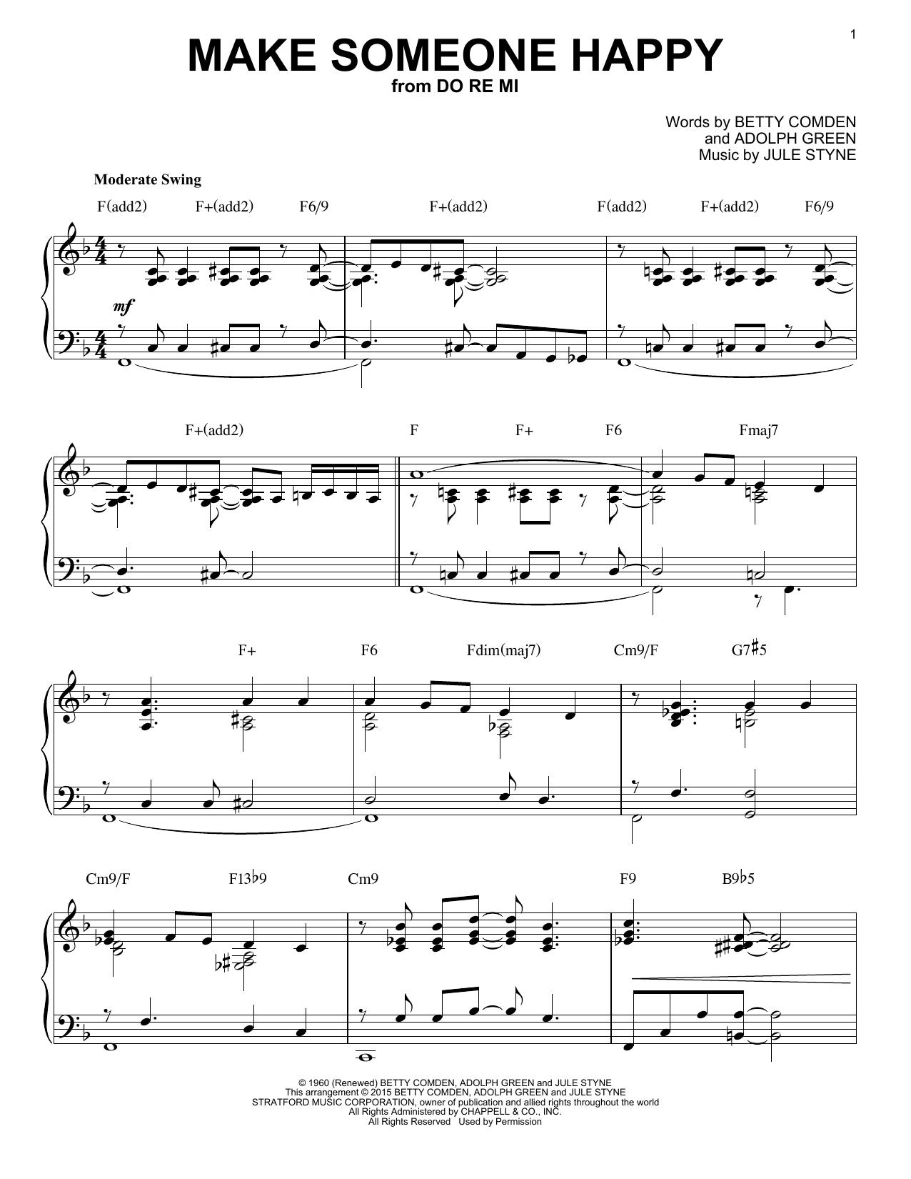 Produktbild zu: Make Someone Happy [Jazz version] (from Do Re Mi) (arr. Brent Edstrom)