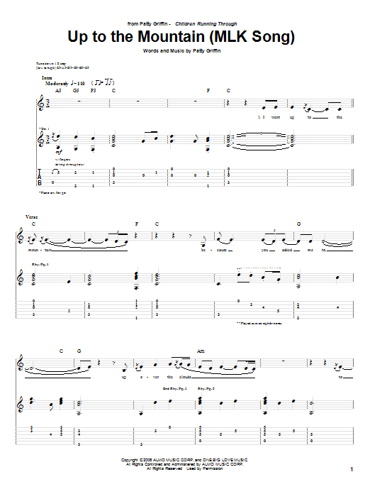 Product gallery: Page 1 of 1 Up To The Mountain (MLK Song), Patty Griffin