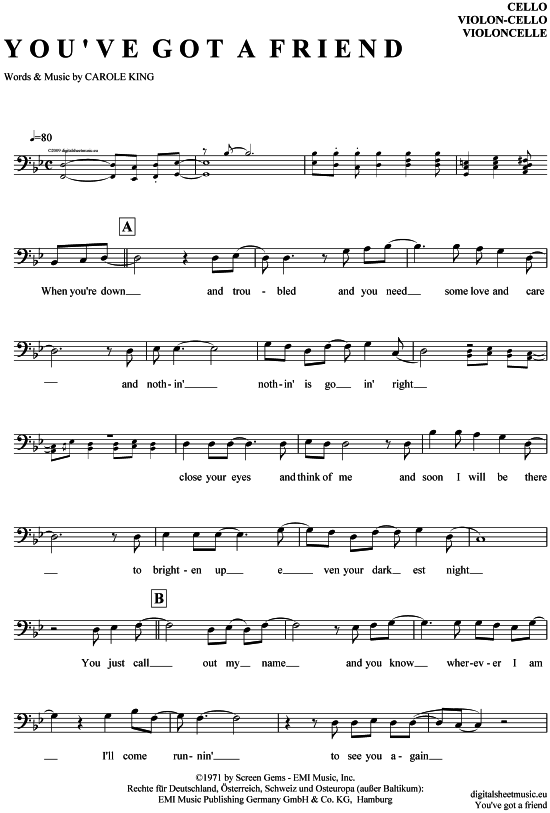 Produktbild zu: You´ve got a friend Carole King