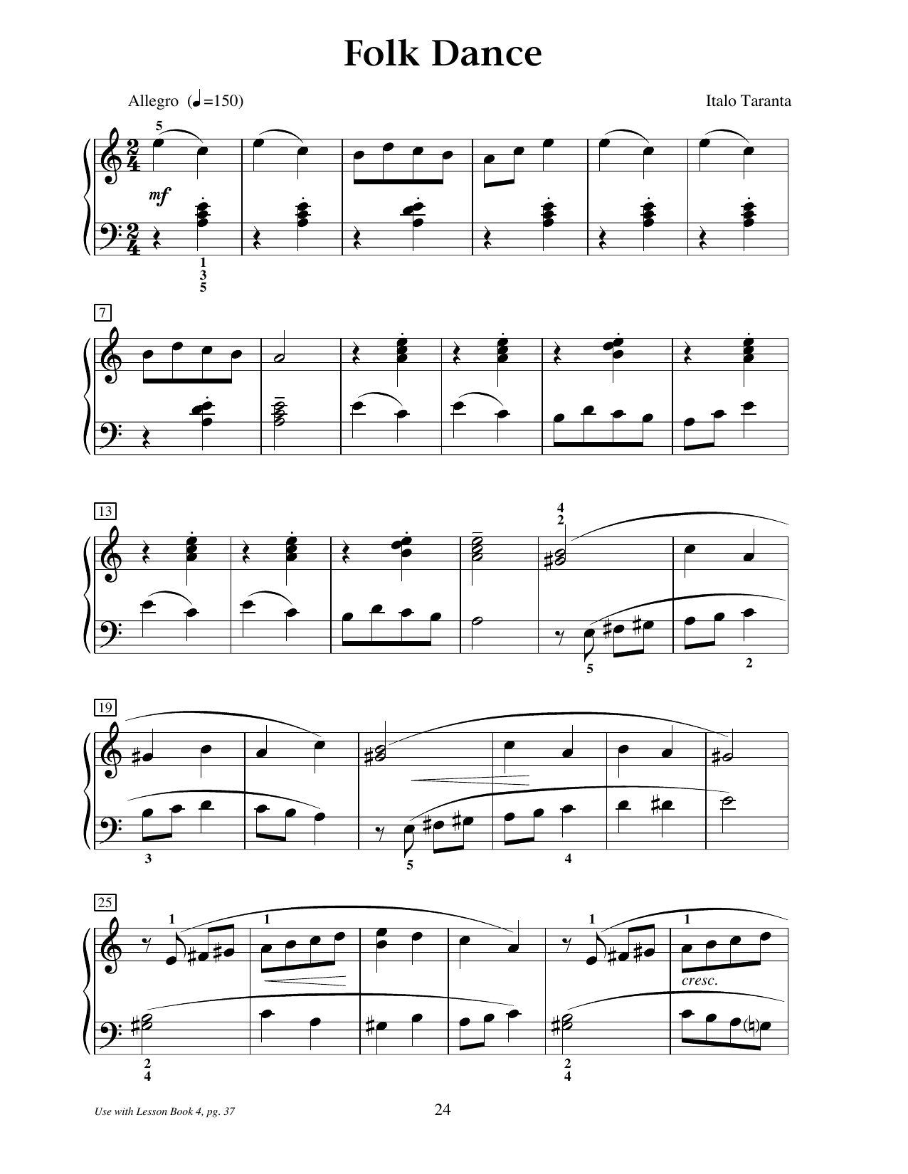 Produktgalerie: Seite 1 von 1 Folk Dance, Italo Taranta, Klavier