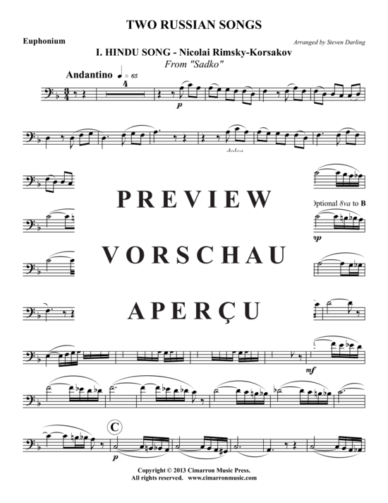 gallery: Zwei russische Lieder , , (Bariton/Posaune + Klavier)