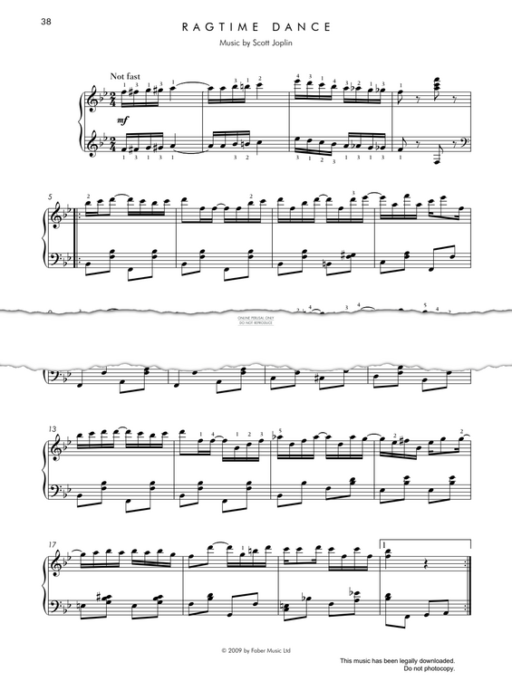 Produktgalerie: Seite 1 von 1 Ragtime Dance, Scott Joplin, Klavier