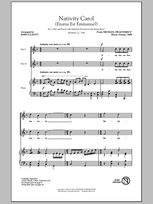 Produktbild zu: Nativity Carol (Enatus Est Emmanuel)