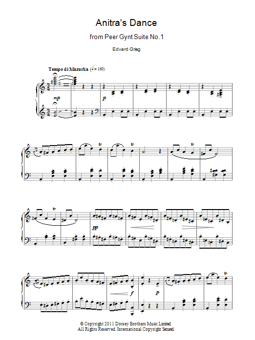 Product picture to: Anitra's Dance - Edvard Grieg