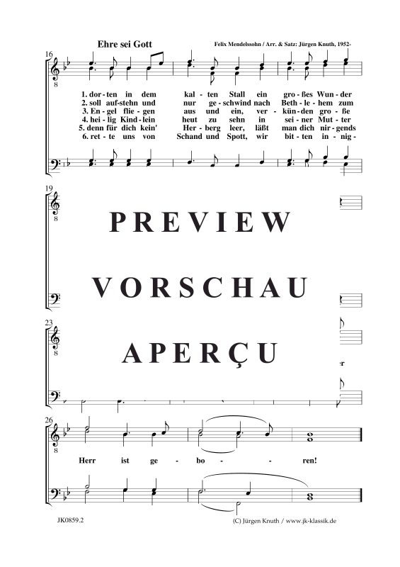 Produktgalerie: Seite 3 von 3 Ehre sei Gott, , Männerchor