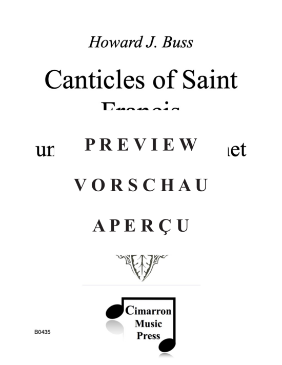 Product gallery: Page 2 of 10 Canticles of Saint Francis , , (Klarinette Solo)