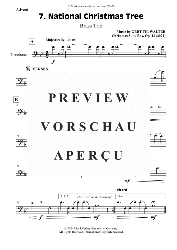 Produktgalerie: Seite 7 von 7 National Christmas Tree, , (Blechbläser Trio)