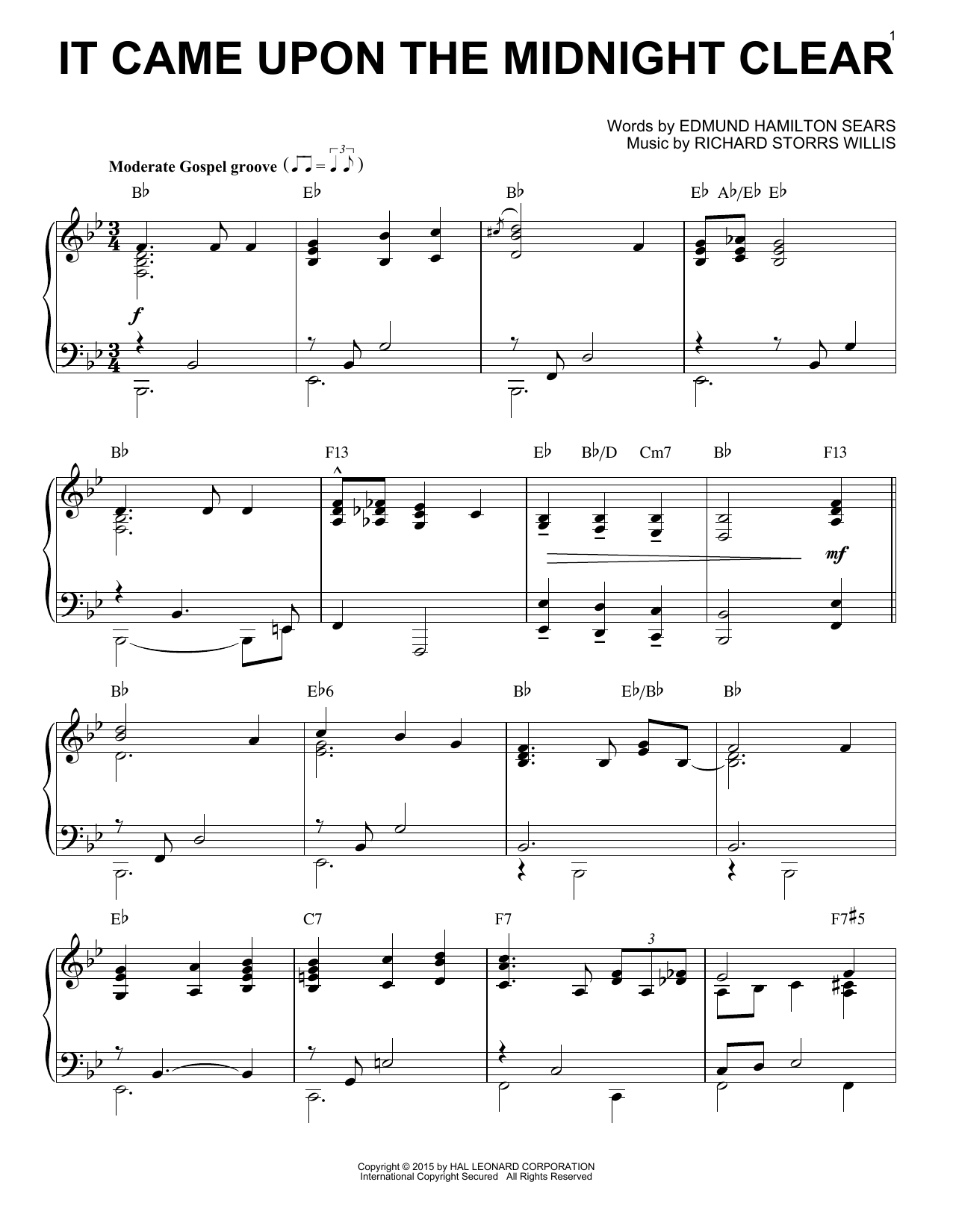 Produktbild zu: It Came Upon The Midnight Clear [Jazz version] (arr. Brent Edstrom)