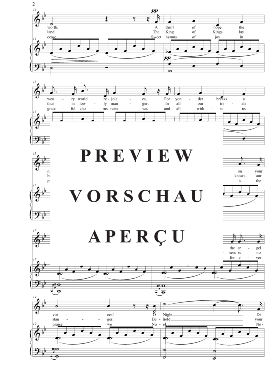 gallery: O Holy Night (Gesang mittel + Klavier) , ,  (B-Dur)
