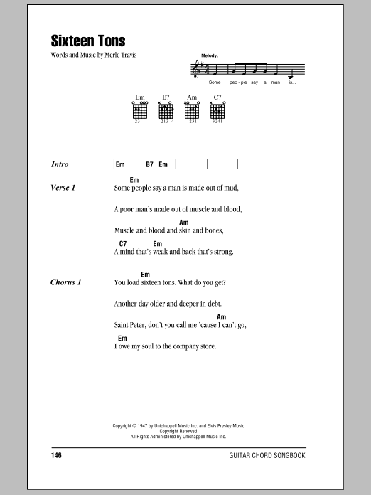 Product picture to: Sixteen Tons
