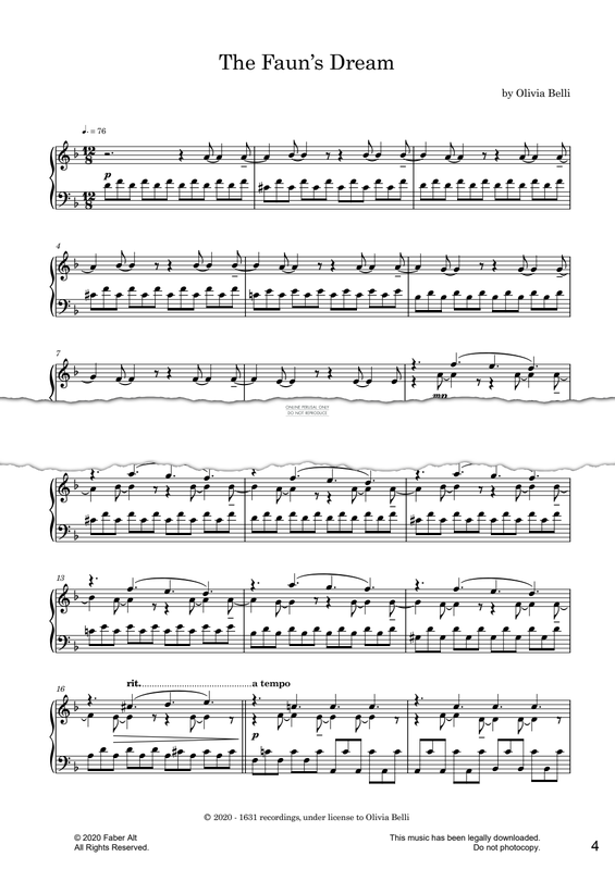 Produktgalerie: Seite 1 von 1 The Faun's Dream, Olivia Belli, Klavier