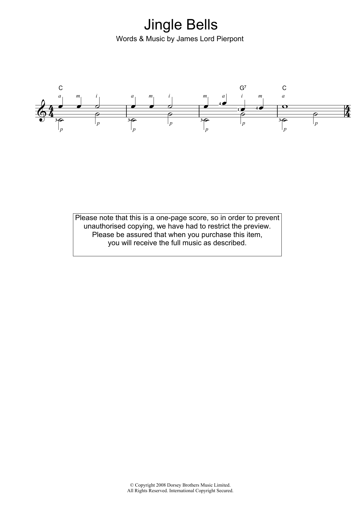 Product gallery: Page 1 of 1 Jingle Bells, J. Pierpont