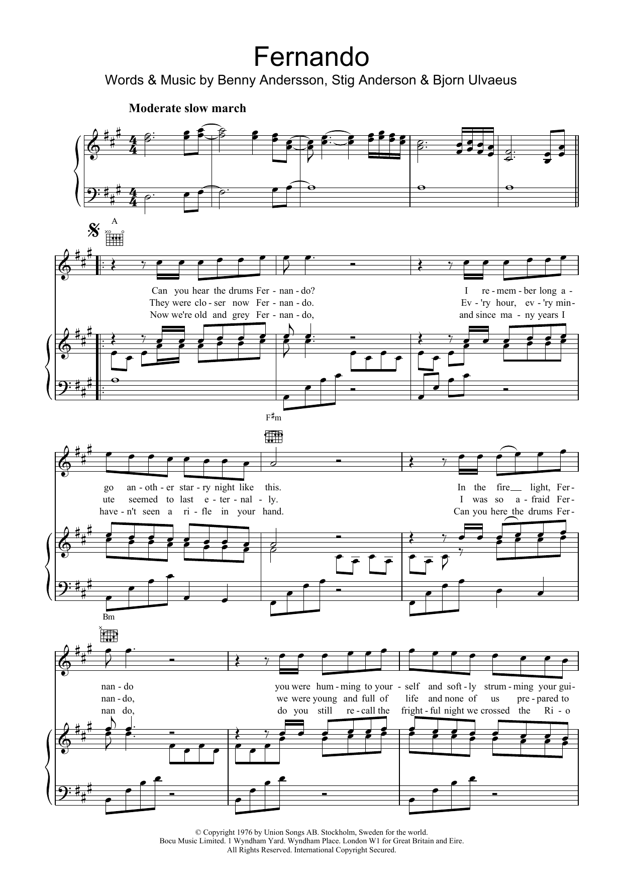 Produktgalerie: Seite 1 von 1 Fernando, ABBA, Gesang, Gitarre, Klavier