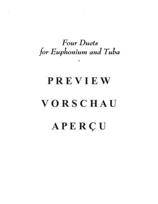 Produktgalerie: Seite 13 von 21 Four Duets , , (Tuba Duett ET oder Posaune und Tuba)
