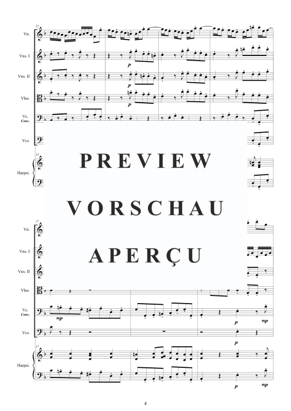 Produktgalerie: Seite 5 von 11 Violin Konzert in F-Dur BWV 1053, , Gemischtes Ensemble Violine, Violoncello, Streicher und Cembalo BC