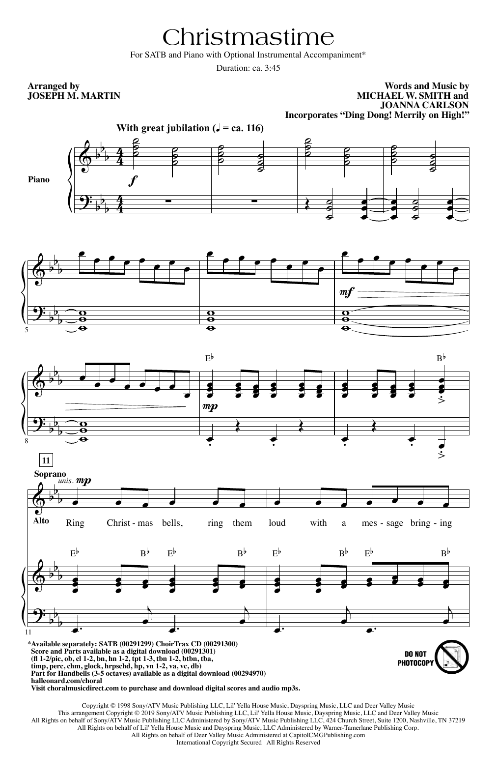 Product picture to: Christmastime (arr. Joseph M. Martin)