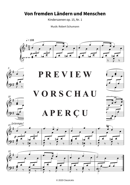 gallery: Von fremden Ländern und Menschen - Kinderszenen op. 15, Nr. 1 , , (Klavier Solo)