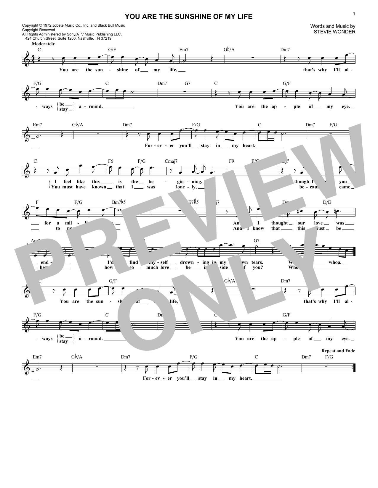 Produktgalerie: Seite 1 von 1 You Are The Sunshine Of My Life, Stevie Wonder, Melodieinstrument