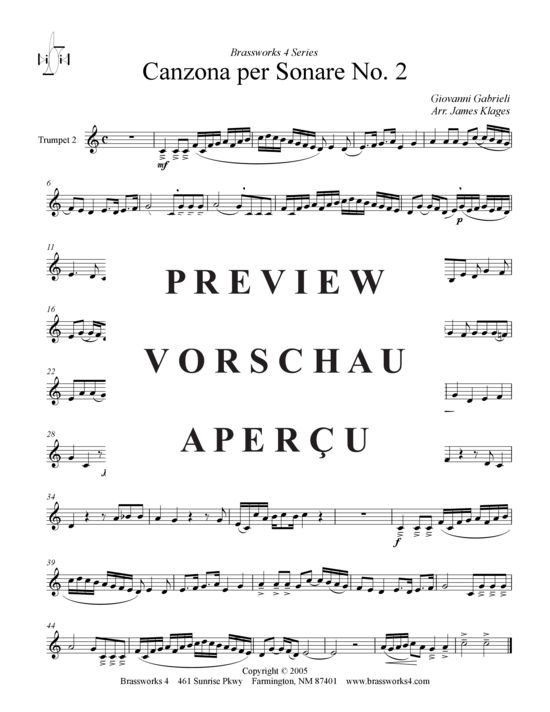 Produktgalerie: Seite 5 von 7 Canzona per Sonare Nr. 2 , , (4x Trompeten)