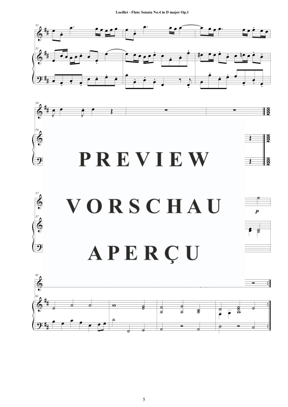 Product gallery: Page 6 of 11 Flute Sonata No.4 in D major Op.1, , Two Flutes and Harpsichord