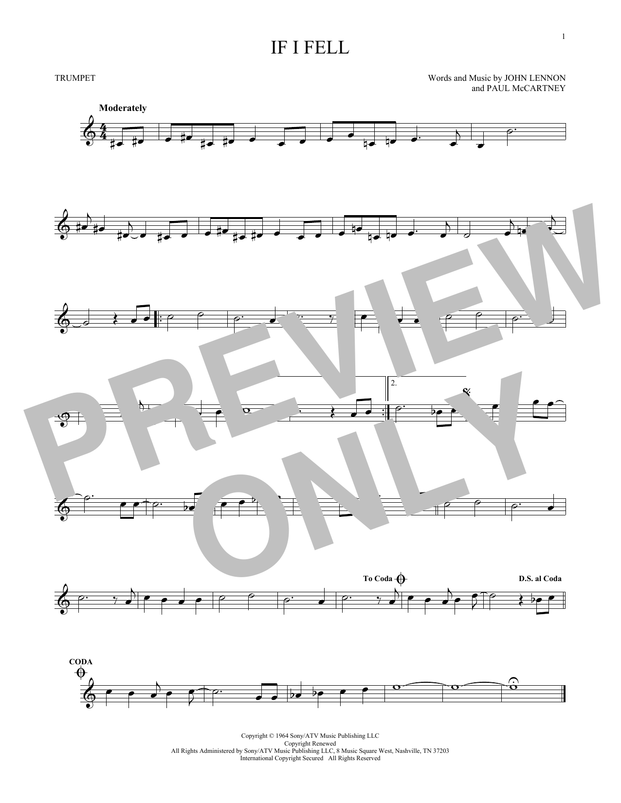 Produktgalerie: Seite 1 von 1 If I Fell, The Beatles, Trompete