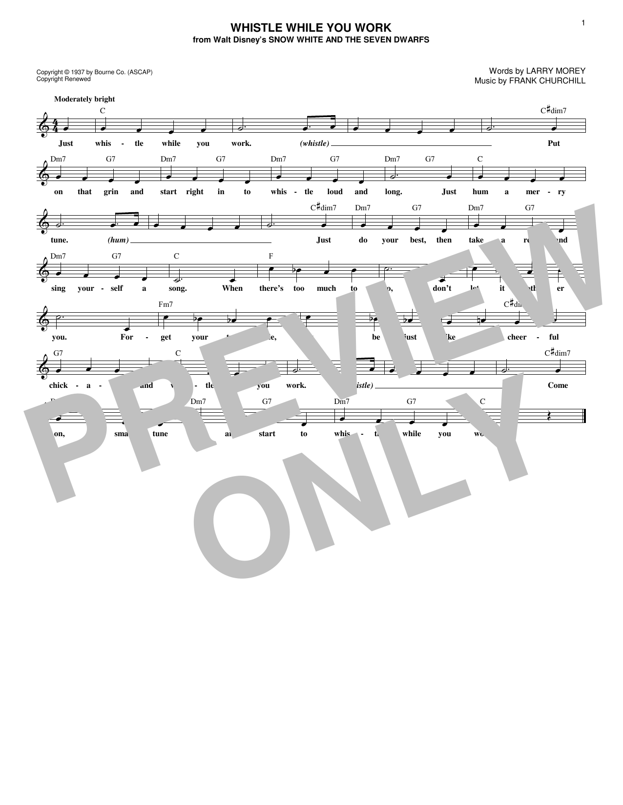 Produktbild zu: Whistle While You Work (from Snow White And The Seven Dwarfs)