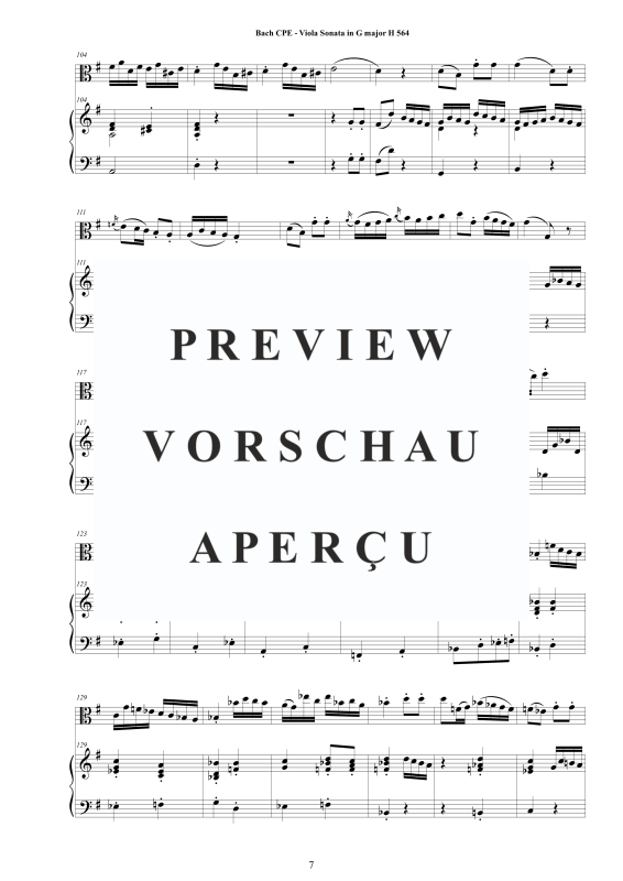 Product gallery: Page 8 of 11 Viola Sonata in G-Dur H564, , Viola and Piano/Harpsichord