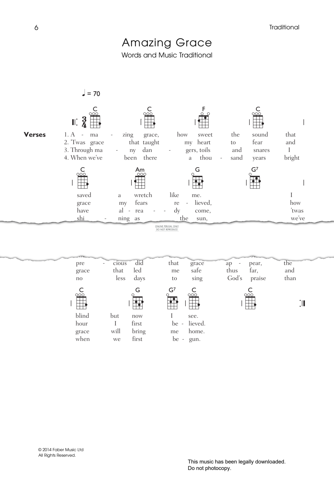 Product gallery: Page 1 of 1 Amazing Grace, Traditional
