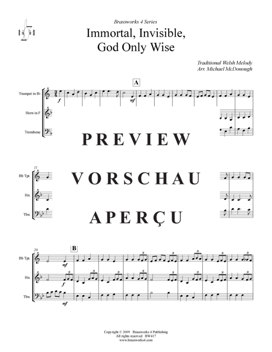 Produktgalerie: Seite 2 von 6 Immortal, Invisible, God Only Wise , , (Trp B, Horn F, Pos)