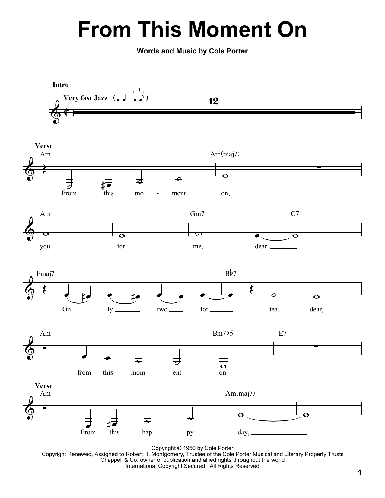 Product picture to: From This Moment On (from Kiss Me, Kate)