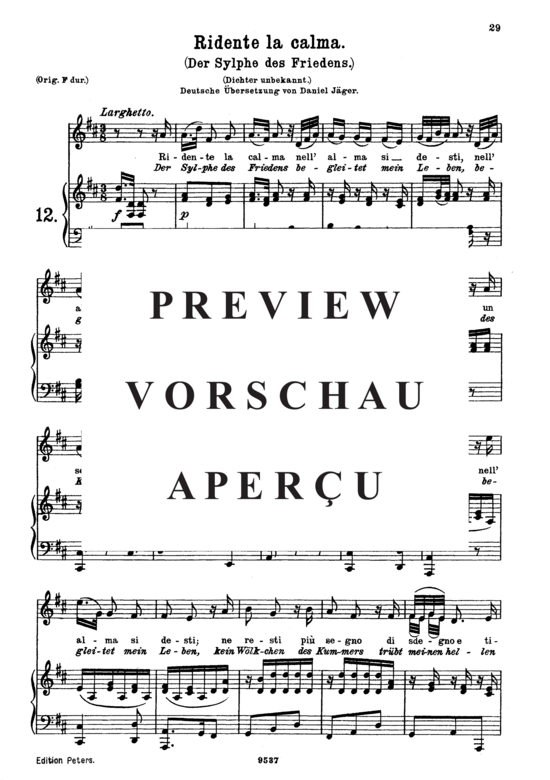 gallery: Der Sylphe des Friedens (Ridente la calma K.152) , ,  (Gesang mittel + Klavier)