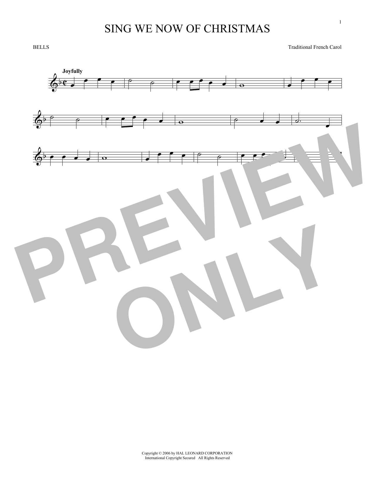 Produktgalerie: Seite 1 von 1 Sing We Now Of Christmas, Traditional French Carol, Percussion
