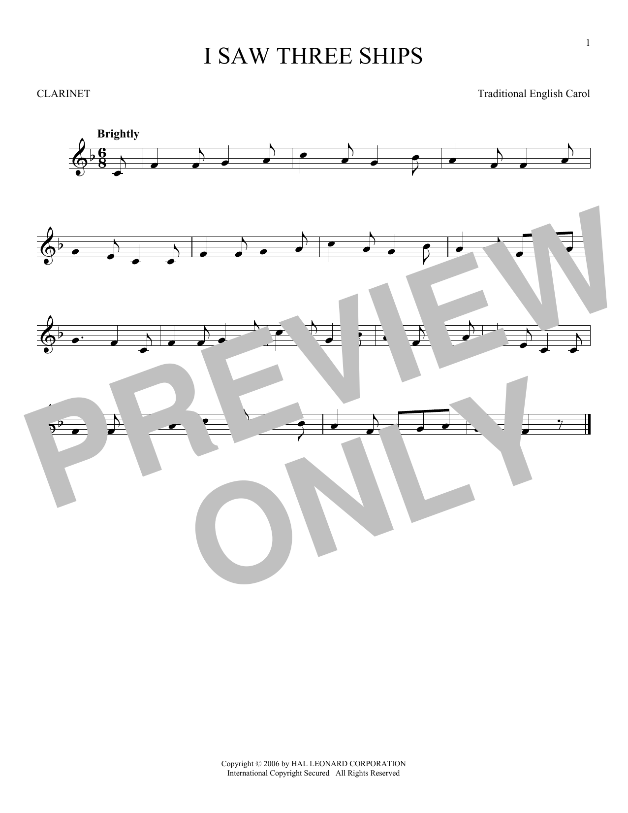Product gallery: Page 1 of 1 I Saw Three Ships, Traditional English Carol