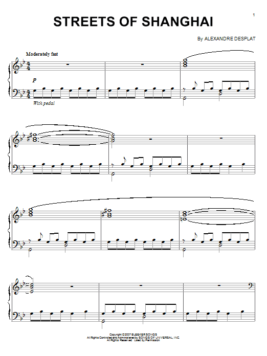 Product gallery: Page 1 of 1 Streets Of Shanghai, Alexandre Desplat