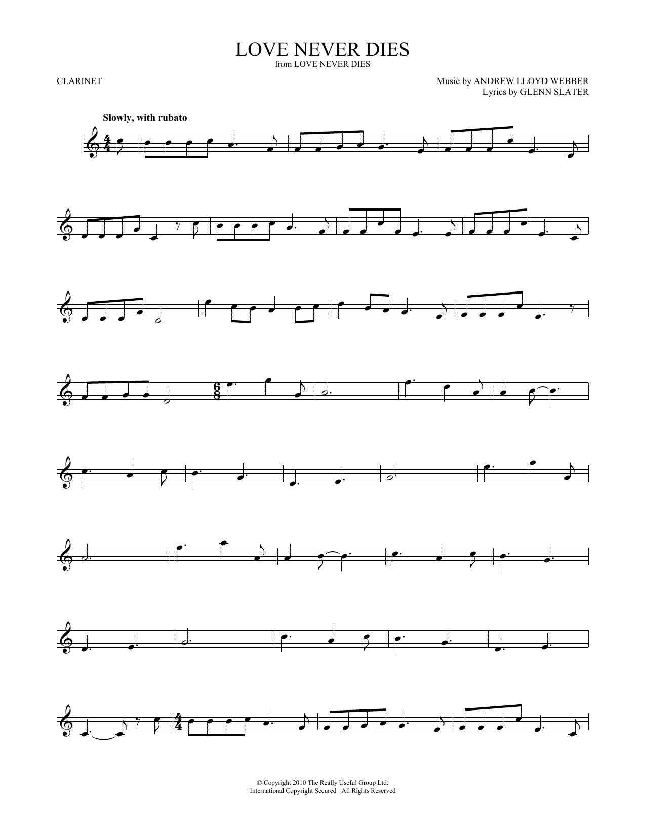 Product gallery: Page 1 of 1 Love Never Dies, Andrew Lloyd Webber