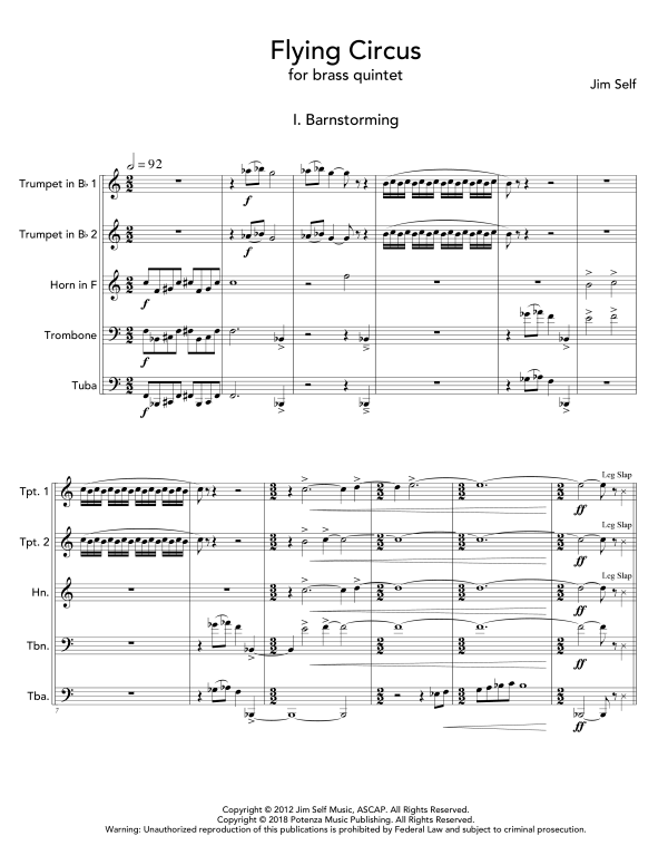 Produktgalerie: Seite 1 von 11 Flying Circus, , (Blechbläse Quintett)