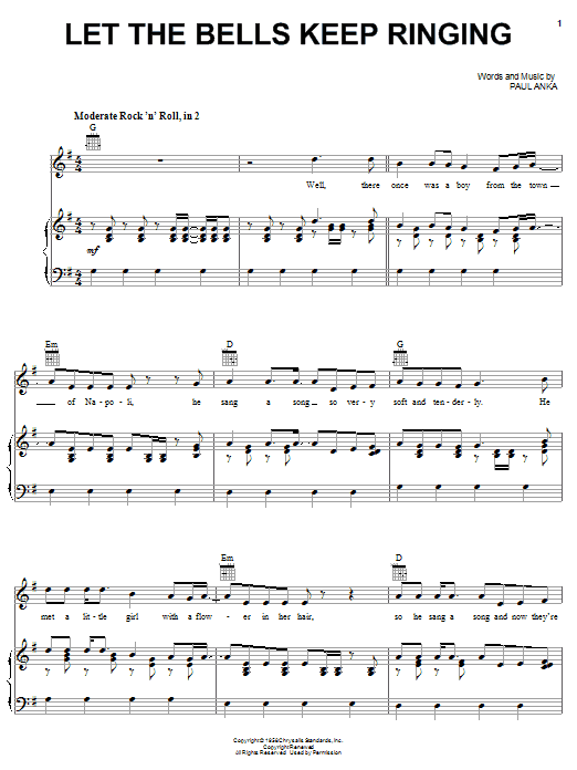 Produktgalerie: Seite 1 von 1 Let The Bells Keep Ringing, Paul Anka, Gesang, Gitarre, Klavier