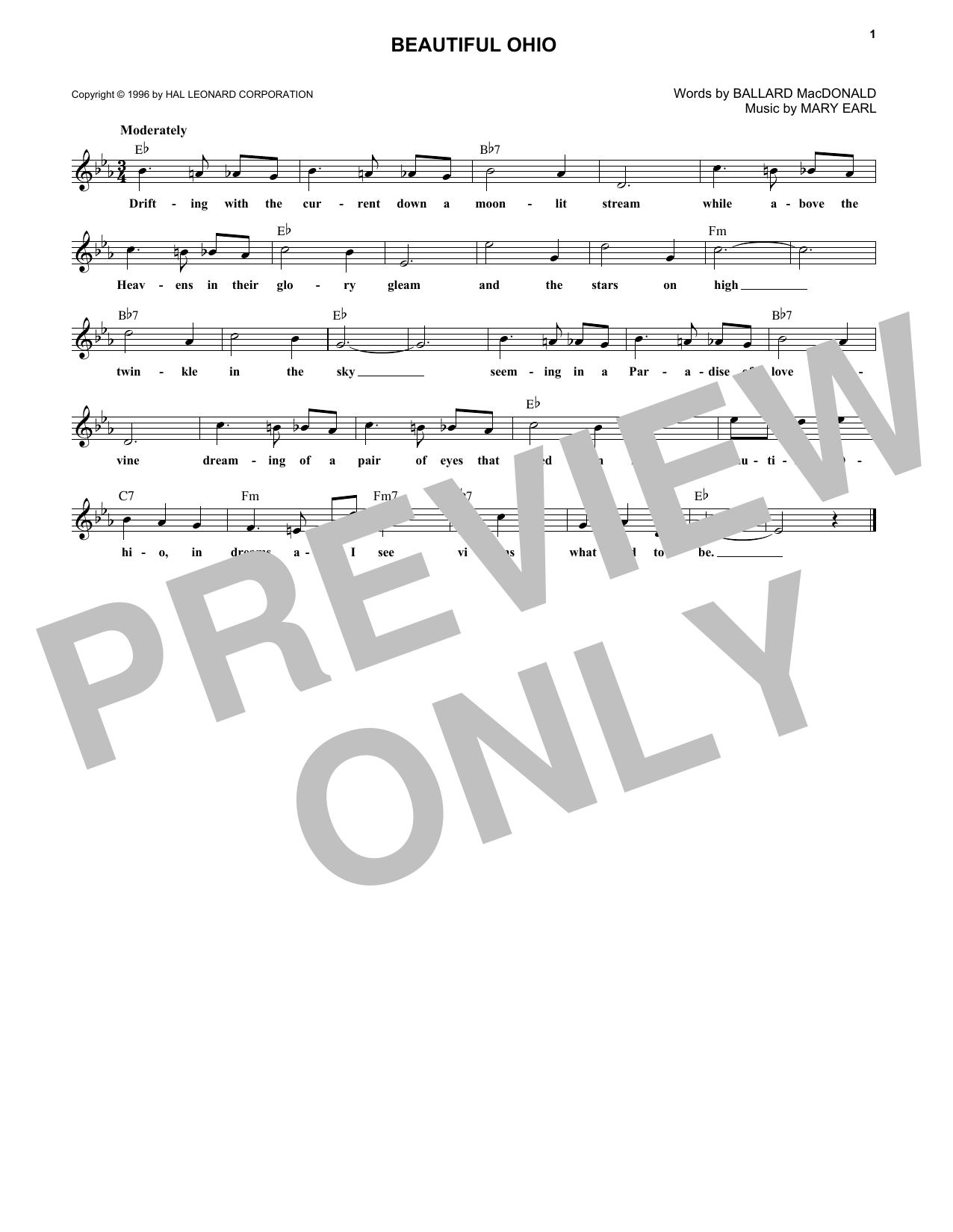 Product gallery: Page 1 of 1 Beautiful Ohio, Ballard MacDonald