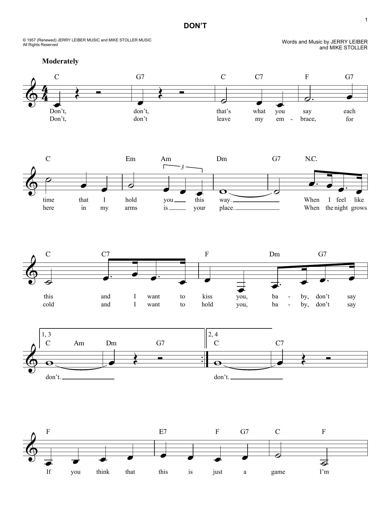 Produktgalerie: Seite 1 von 1 Don't, Elvis Presley