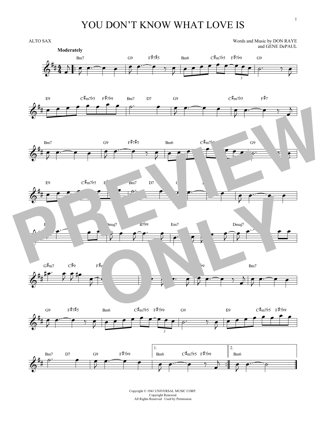 Product gallery: Page 1 of 1 You Don't Know What Love Is, Don Raye