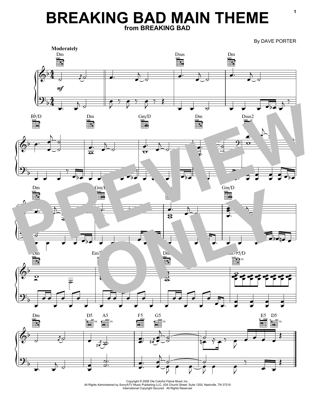 Produktbild zu: Breaking Bad Main Theme