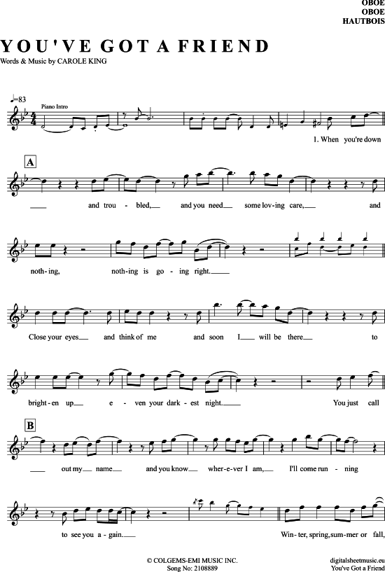 Produktbild zu: You´Ve Got A Friend  Carole King