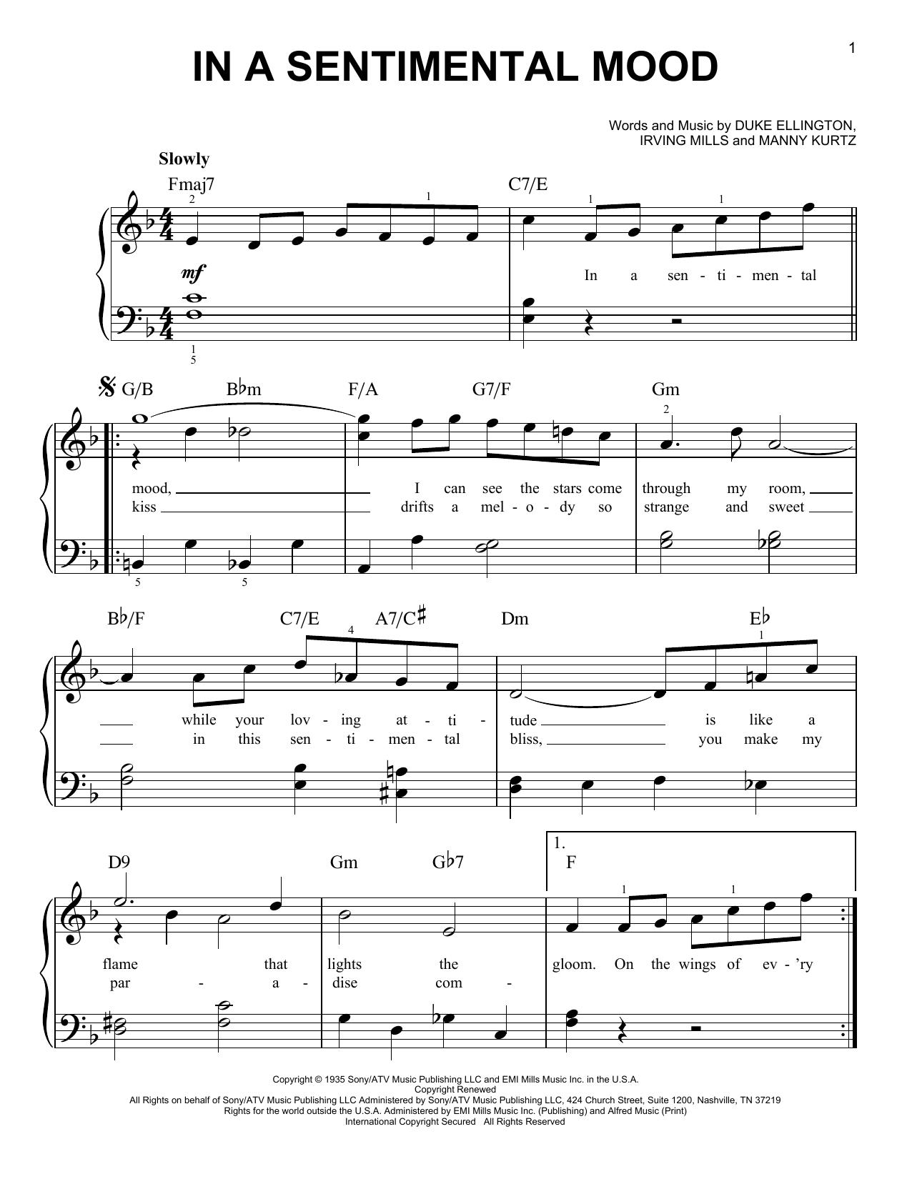 Produktgalerie: Seite 1 von 1 In A Sentimental Mood, Irving Mills, Klavier