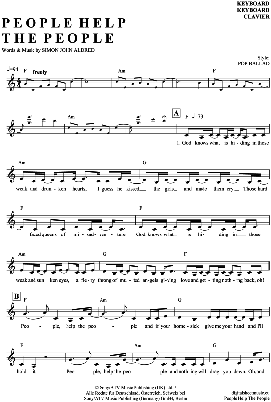 Product gallery: Page 1 of 4 People help the people , Birdy, (Keyboard)